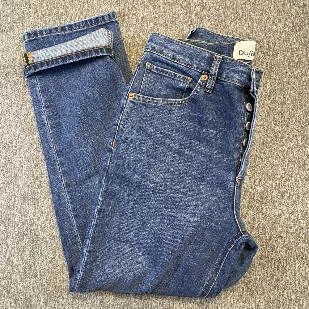 DU/ER Jeans Mens 29x27 Blue Classic Taper Performance Denim Gusset Workwear‎